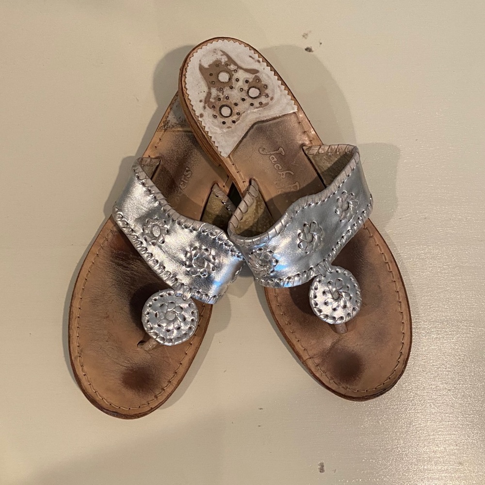 Silver Jack Rogers Sandals